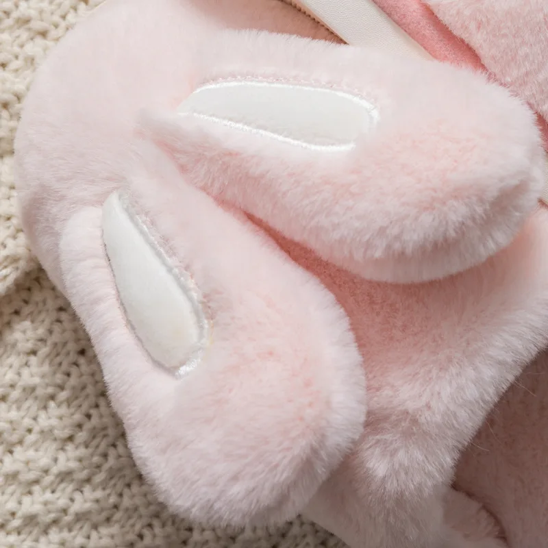 New Cute Cartoon Rabbit Plush Slippers Home Indoor Warm Anti Skid Plush Slippers
