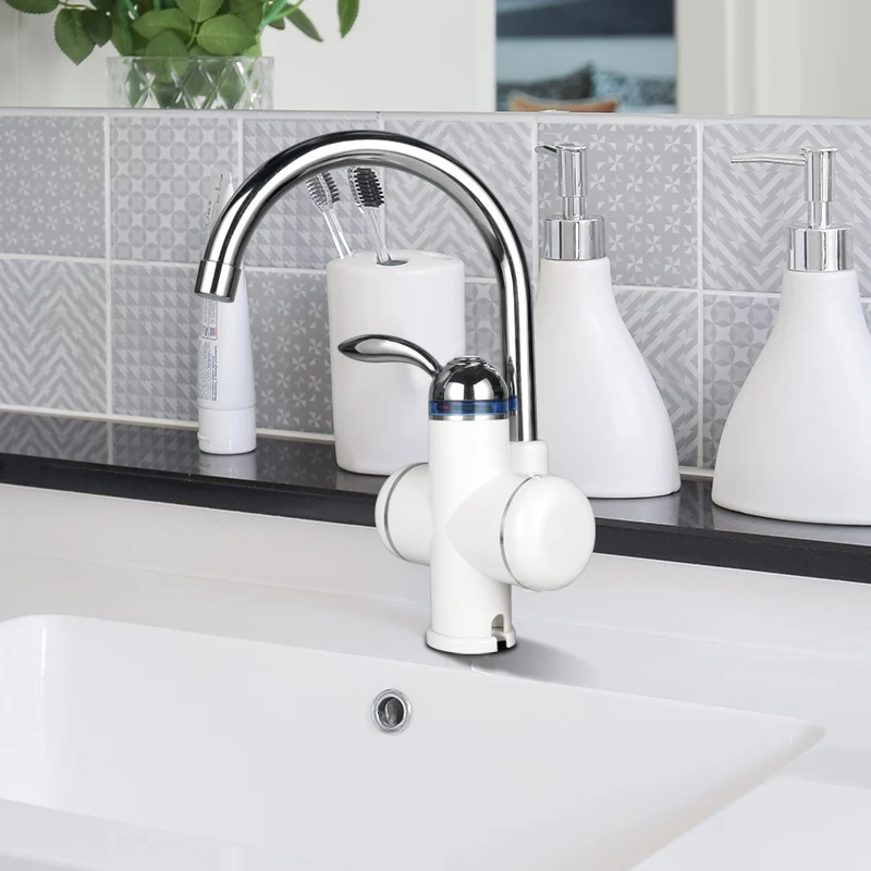 2022 Wall-Mounted  Power Instant Electric Water Heater Faucet China Manufacturer Plastic Housing EU Plug Household Hotel Use