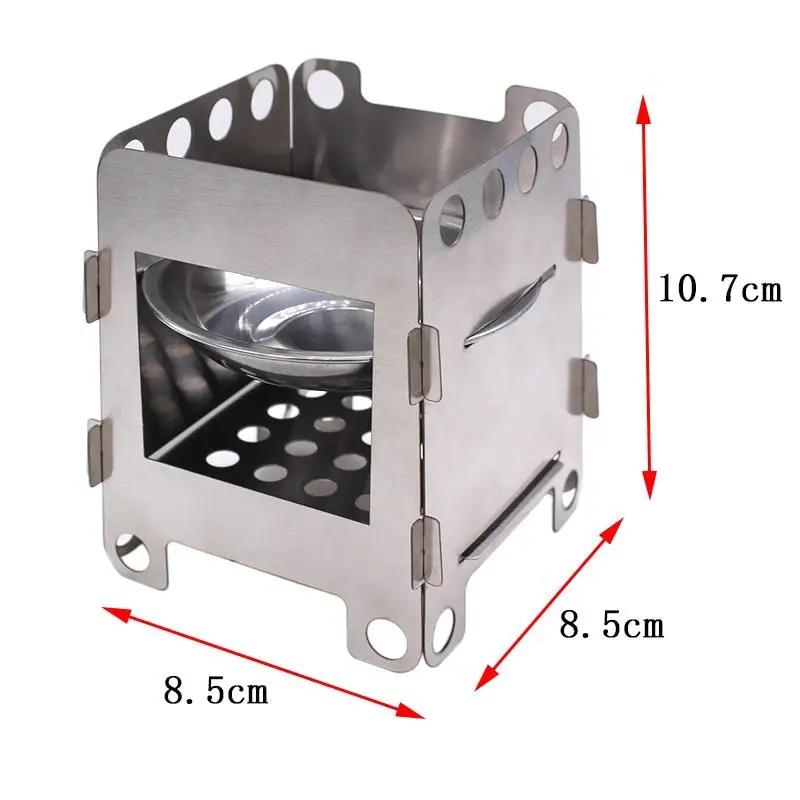 Outdoor Folding fire pit station barbecue wood Portable Outdoor Home Camping Adjustable Stainless Steel  Camping Solo Stove