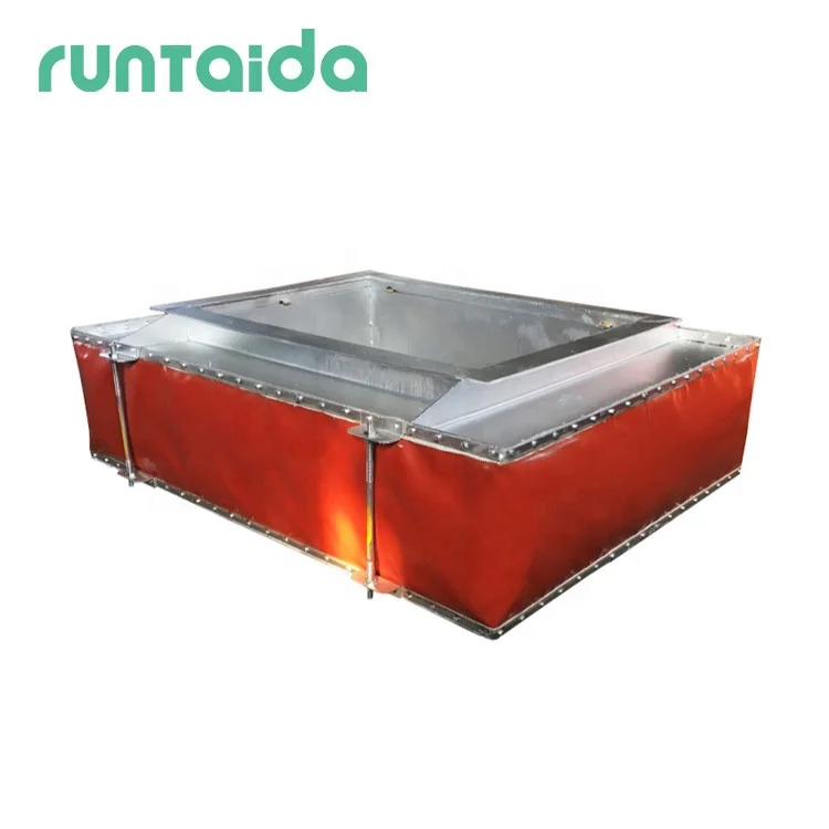 Customize high temperature hot air dust square exhaust non-metal rectangular compensator fabric expansion joint