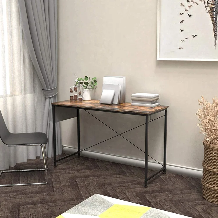 Writing Desk Laptop Table with Storage Bag and Headphone Hook for Home, Office