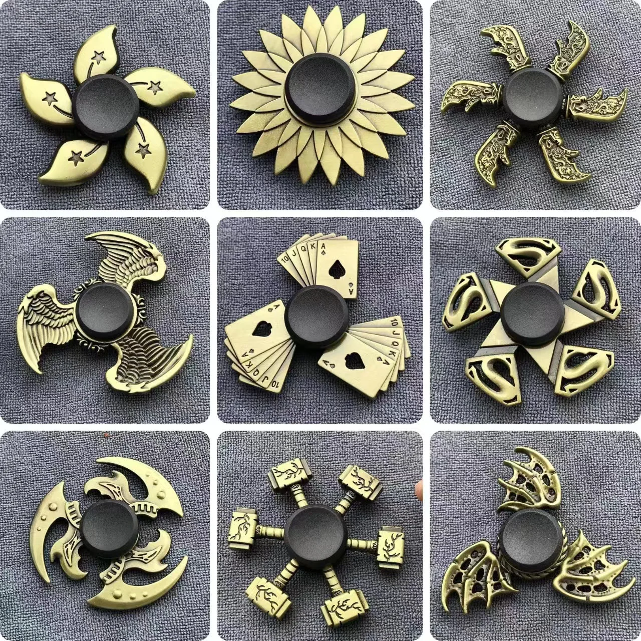 Factory hot sale bronze metal fidget spinner Creative Alloy Spinning top Decompression toy
