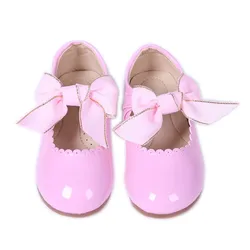 Pettigirl Wholesale Pink Baby Shoe Leather Baby Shoes Boutique Shoes For Girl GS909-01PK