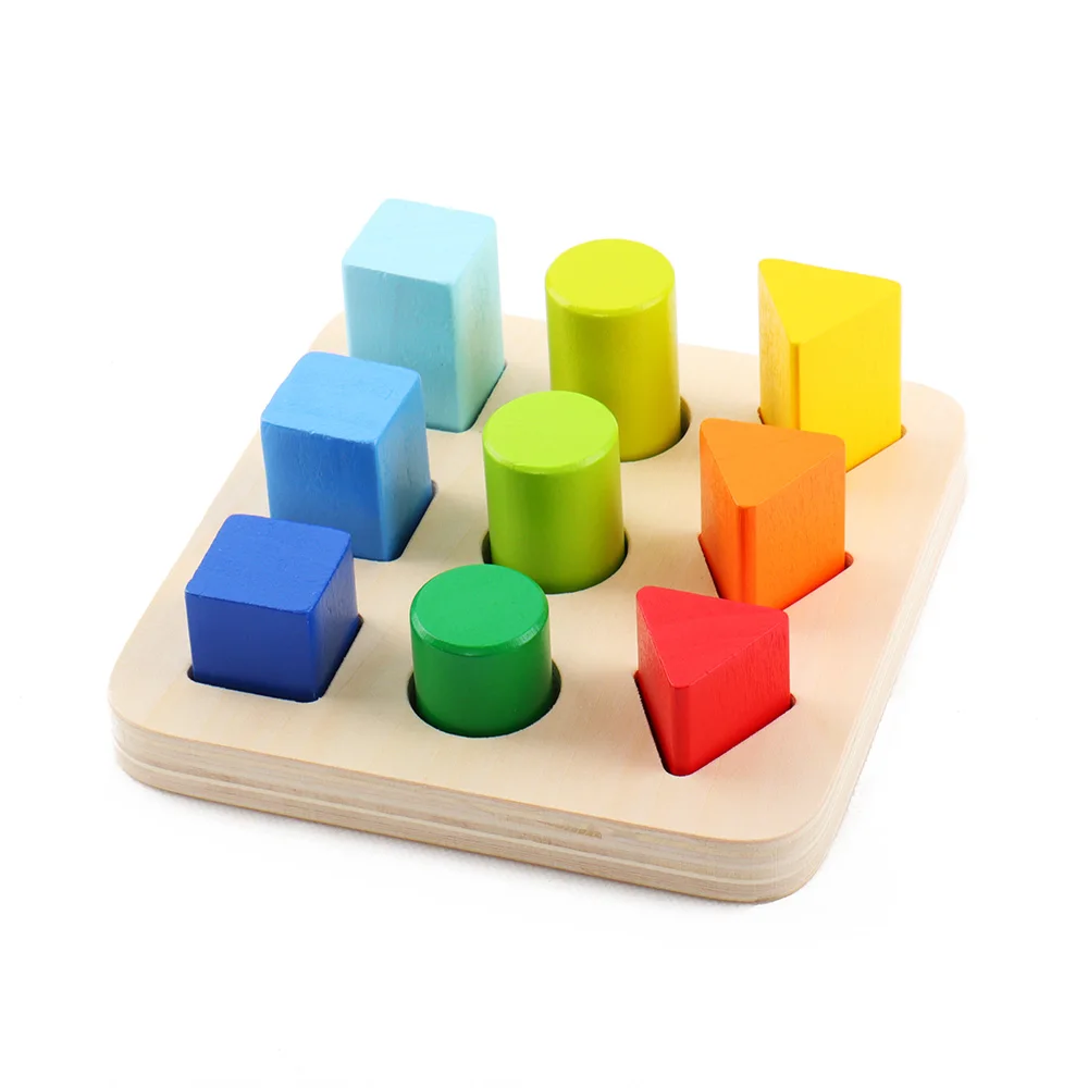 Educational Geometric Shape toy Montessori Figure Classification Wooden geometry Multiple Shape triangle Puzzle Toy