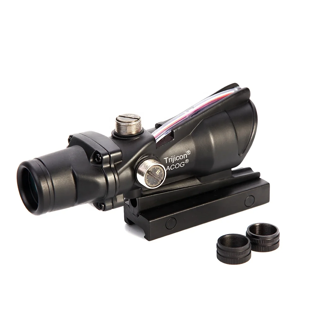Оптический прицел LUGER ACOG 4X32 оптический с красной точкой и подсветкой тактический для