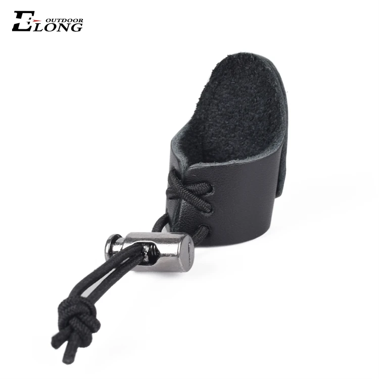 Archery Thumb Ring Leather Finger Guard Adjustable Single Finger Protector