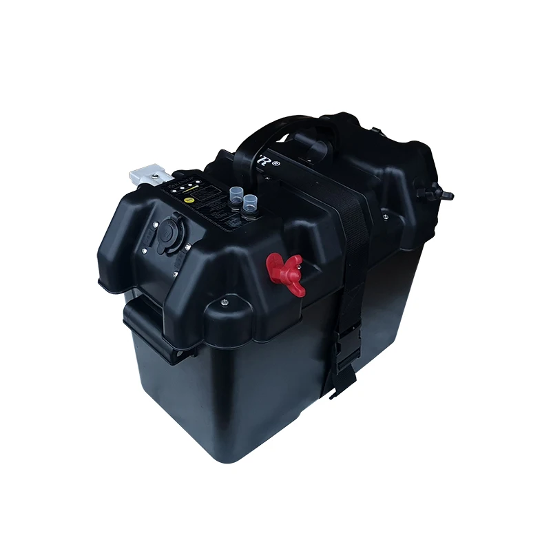 2022 New Arrival DC 12V Battery Box with Type-C port dual- USB ports and dual-Cigar lighter