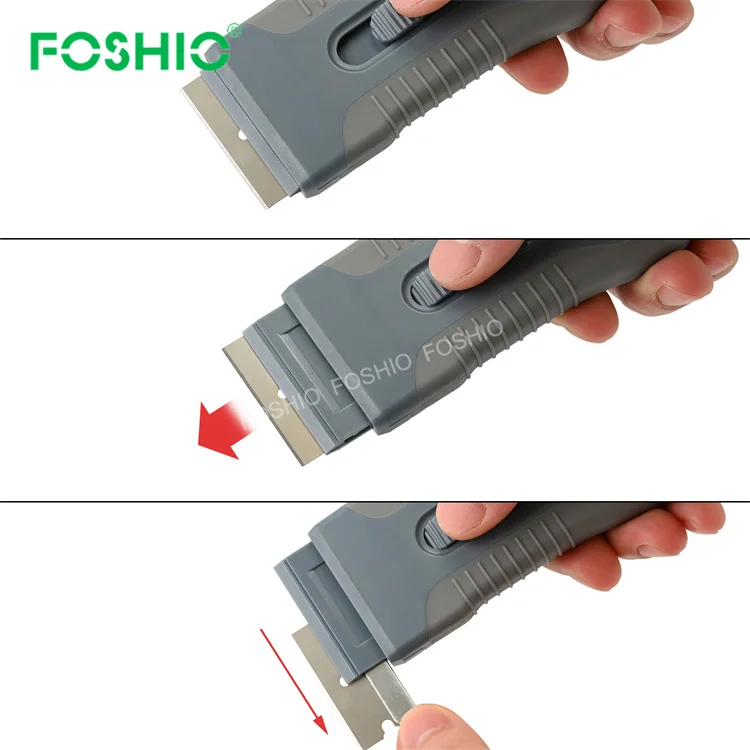 Универсальный скребок Foshio прочный стеклянный для варочной панели со сменными лезвиями