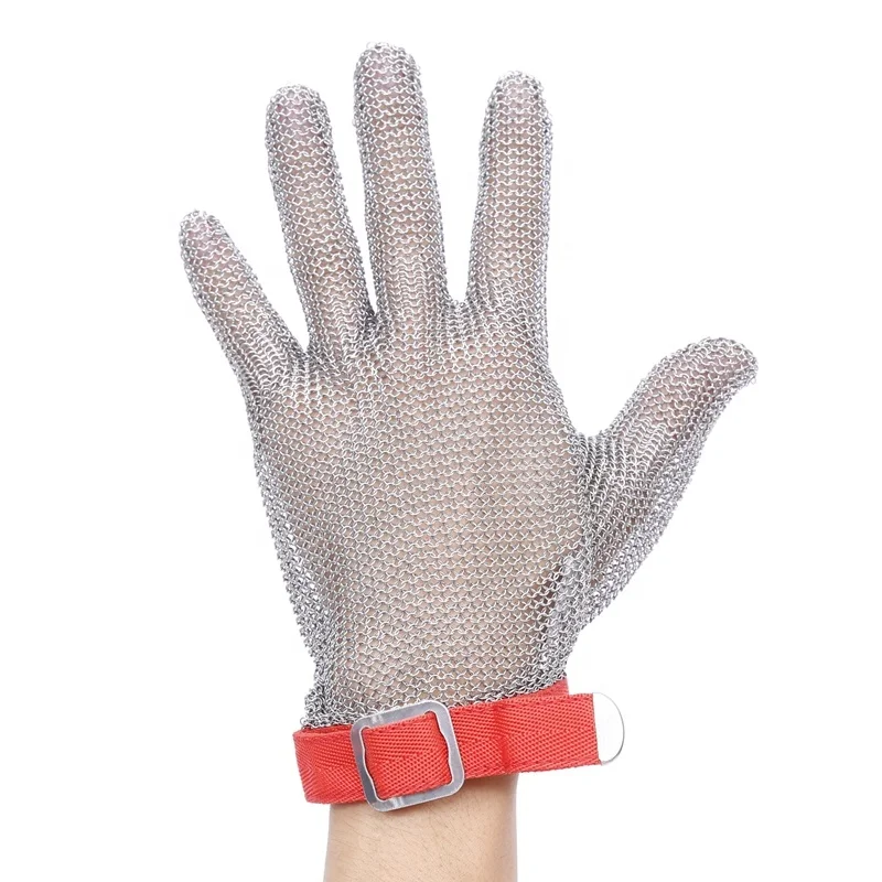 Cut Resistant Stainless Steel Mesh Wire Safety Butcher steel mesh gloves