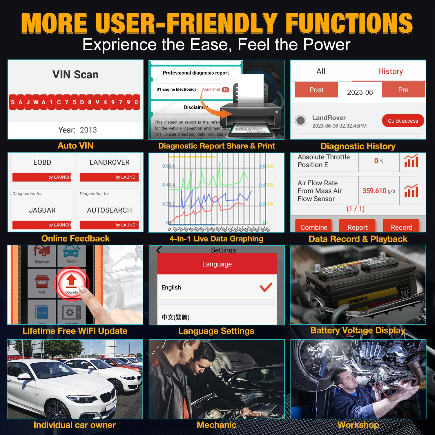 2024 Original Launch CRE Elite for Land Rover Jaguar Obd2 Scanner Auto Diagnostic Tool All service Lifetime Free Update