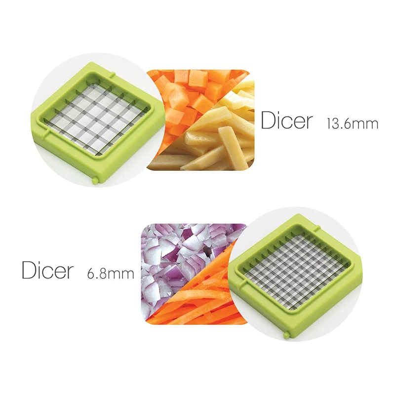 Plastic Mini Green Manual Slice Fruit Household Kitchen Accessory Vegetable Slicer Shredder Dicer Chopper