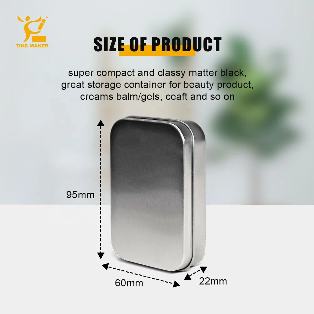 Custom Small Empty Rectangular Round Metal Boxes Can Packaging With Lid For Tea Candle Gift Candy Food Container Hinge Tin Box