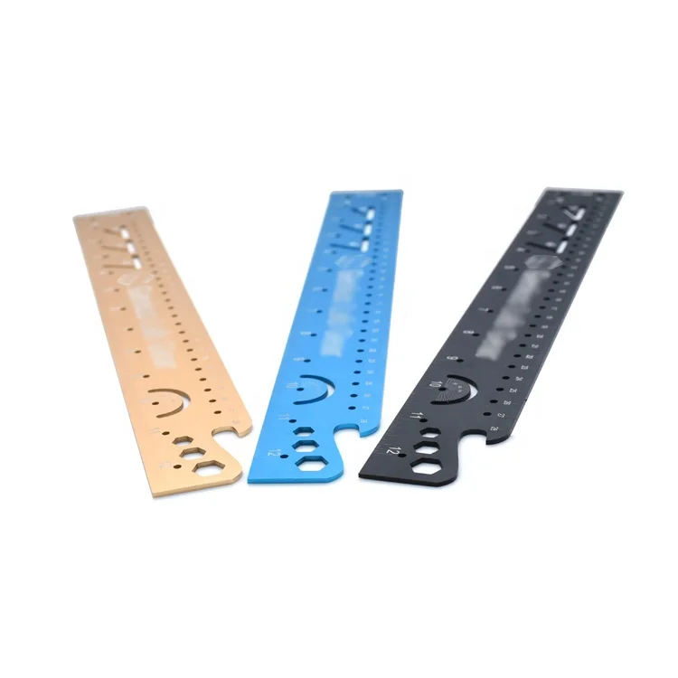 Высококачественная цветная анодированная алюминиевая металлическая линейка из нержавеющей стали