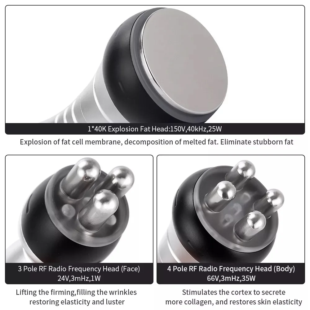 Portable 3 in 1  Radio Frequency 40k RF Body Slimming Machine Spa