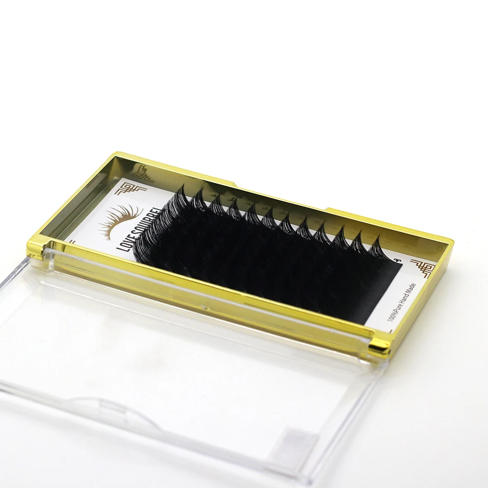 Yucagci Private Label 0.03 0.05 0.07 Korea Silk Faux Mink 3d B Bc C Cc D Dd L Lc Ld M Curl Volume Classic Eyelash Extensions