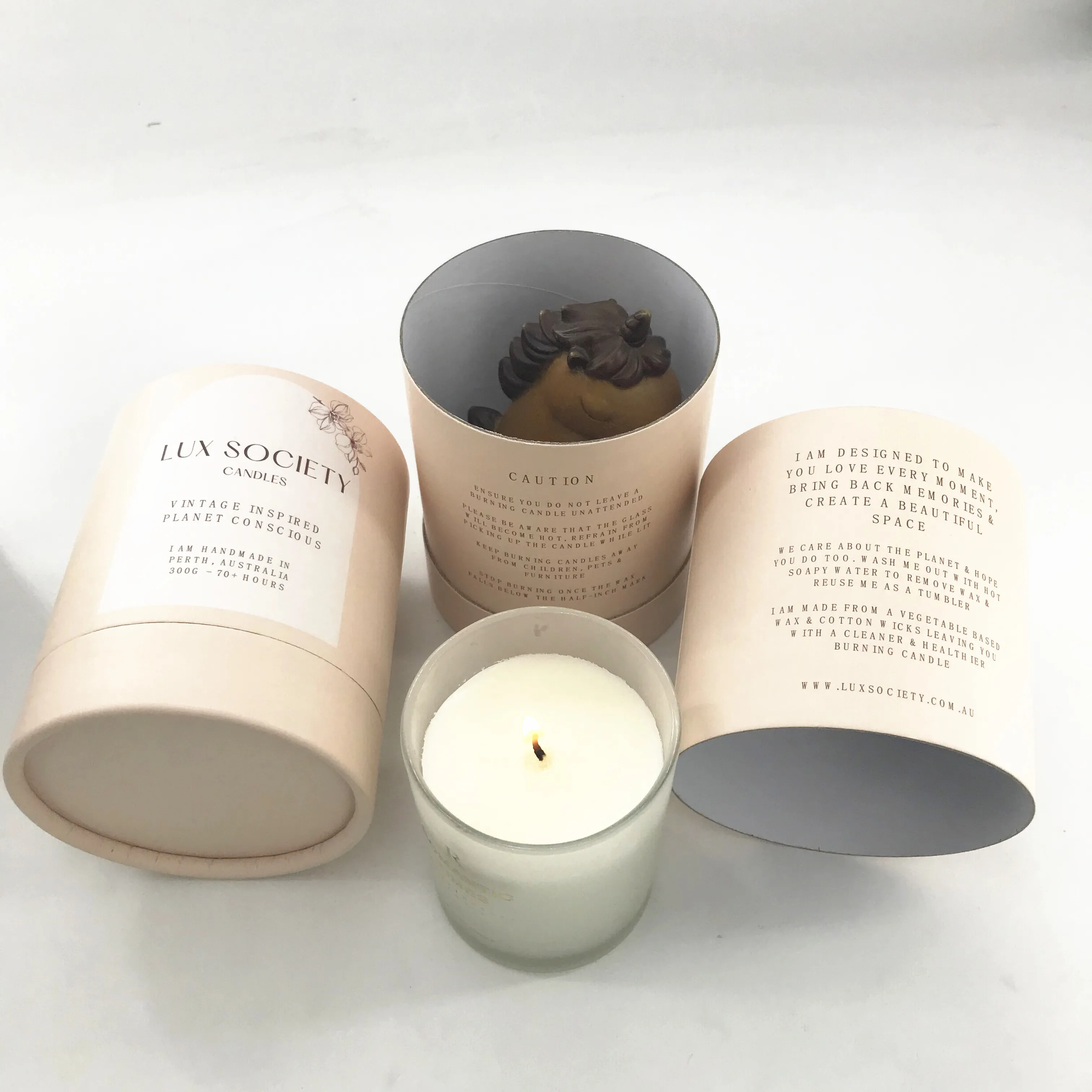 Биоразлагаемые коробки для упаковки свечей из переработанной крафт-бумаги