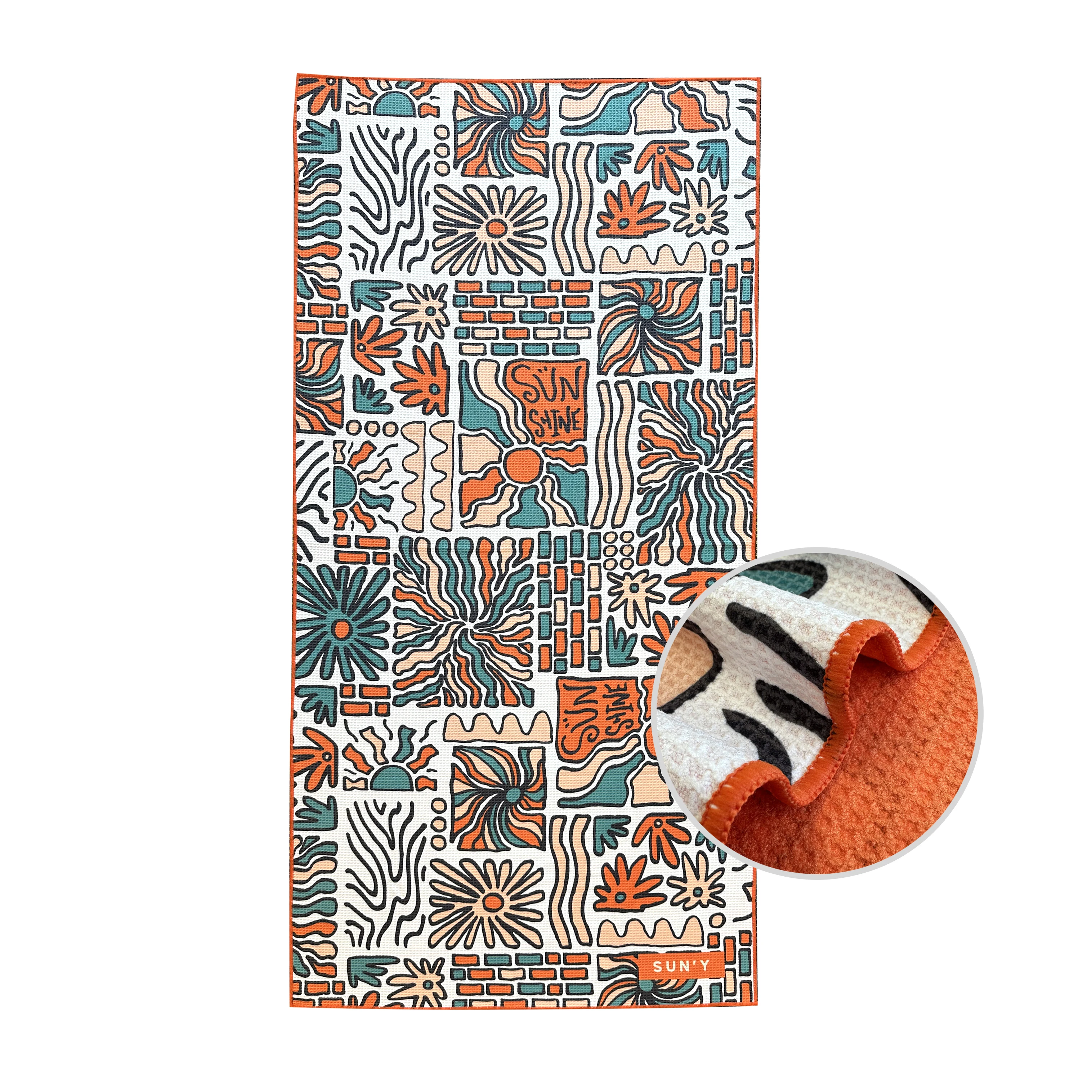 Wuxi Ivy Textile Lightweight Eco-friendly Print Logo Design Sublimated Digital Printed MicroFibre Sand Free Beach Towels