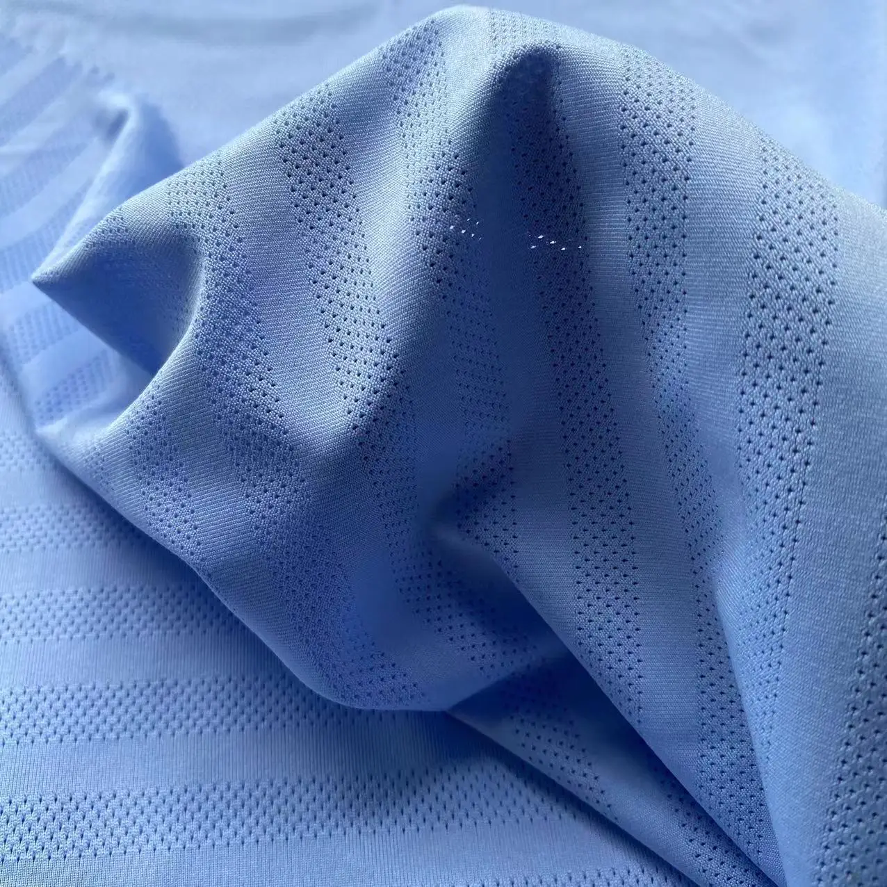 4 way Stretch Mesh Jacquard 88 Polyester 12 Spandex Microfiber Plain Dyed Sports Wear Solid Fabric