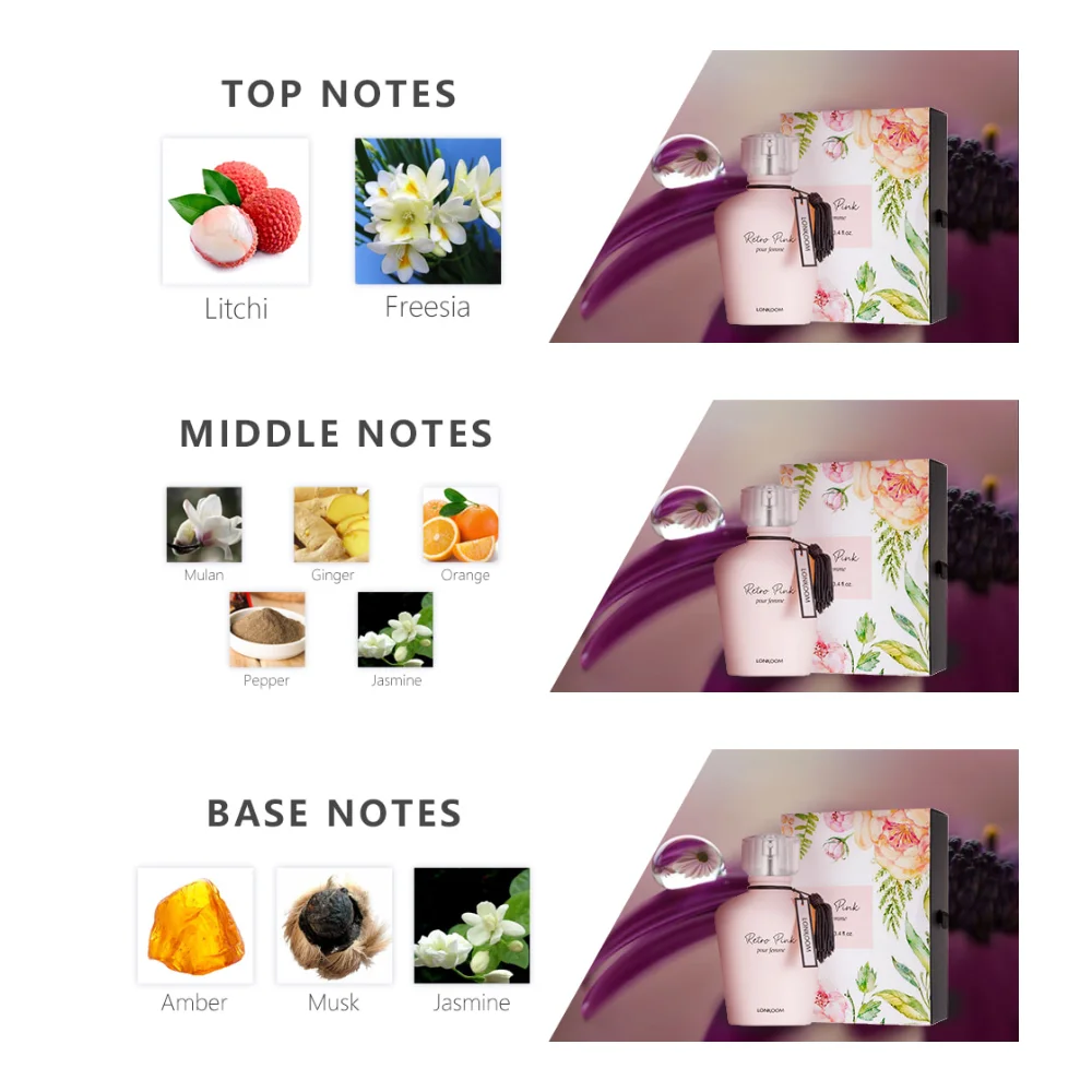 LONKOOM designers perfume nice smell best lady perfume original brands with cheap factory price