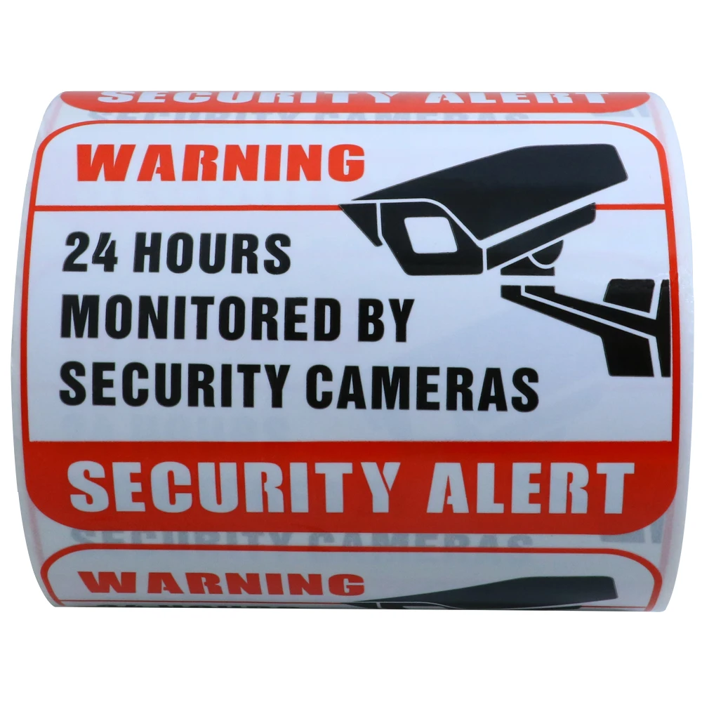Security Cameras Commercial & Home Security Signs, Surveillance Video Warning! Deterrence Decals Surveillance Camera Sticker
