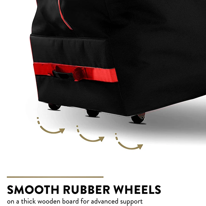 China Supplier Large Christmas Tree Bag Waterproof 600D Oxford Canvas Clear Window Christmas Tree Storage Bag