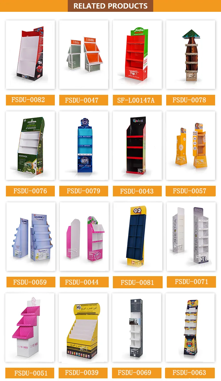
Factory Price Pop Up Cardboard Display Stand Cardboard Floor Display Rack Corrugated Cardboard Paper Display Stand 