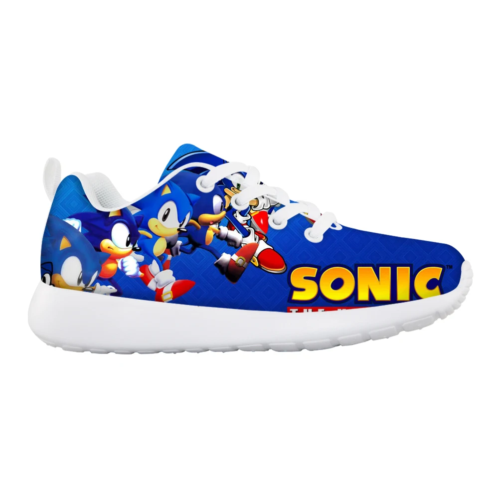  2021 модная детская обувь Sonic the Hedgehog для бега мальчиков и девочек красивая звуковая спортивная