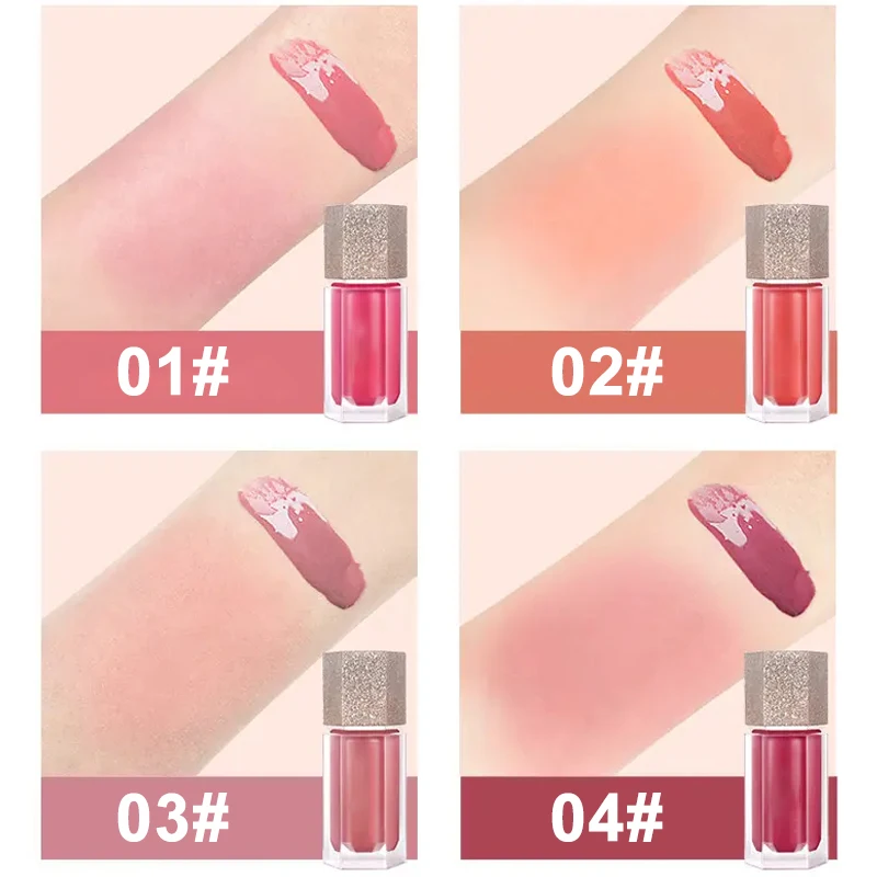 Private Label Liquid Blush Waterproof Multi-purpose Facial Nourishing  Stick Blush Natural Blush Cute Korean Custom Liquid Blush