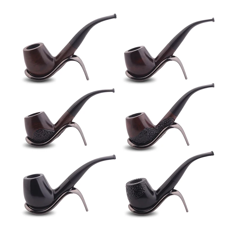Lower Price Wholesale Tobacco Pipe Handmade Ebony Wood Pipes Smoking With Accessories Mini Tobacco Pipe