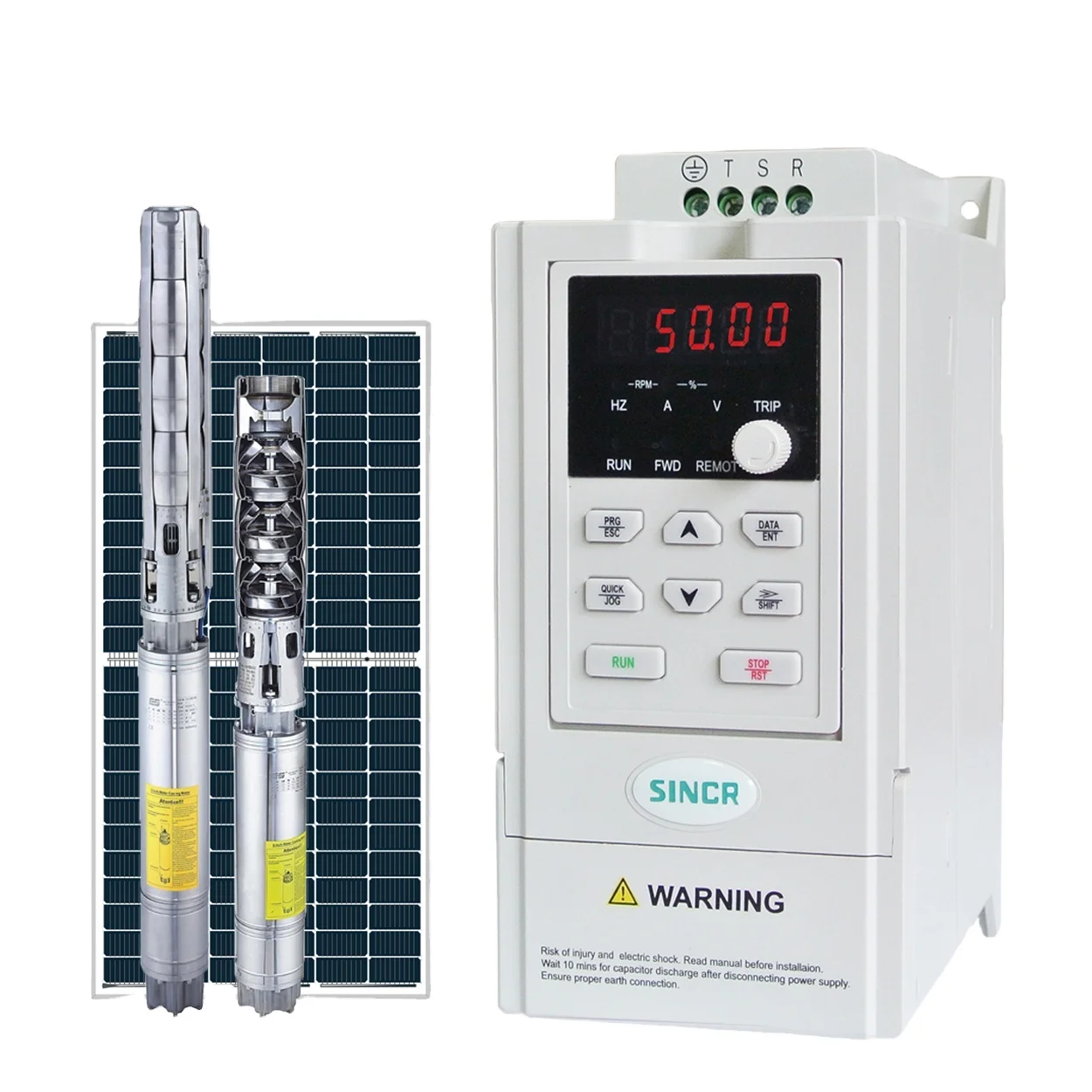 Hot selling 1.5kw 3 Phase 220V Solar Water Pump With Solar Panel VFD Inverter Power Inverter