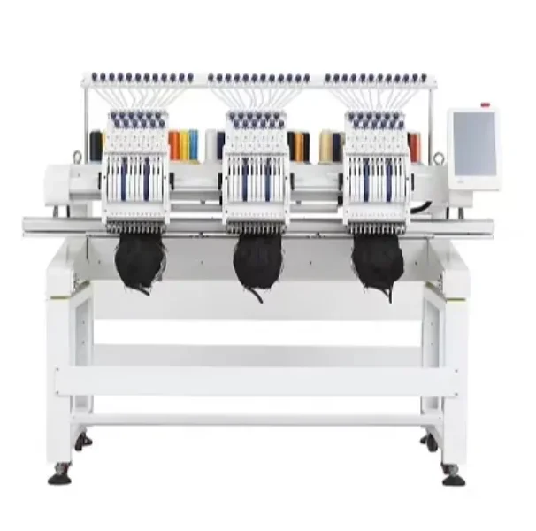 5 Years Warranty Commercial and Industrial 9/12/15 Needles Automatic Computerized 3 Heads Embroidery Machine