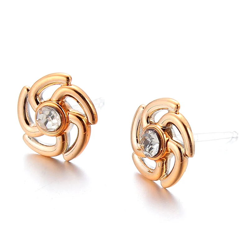 36 pairs of gold geometric triangle stars for ladies with round plastic resin crystal stud jewelry