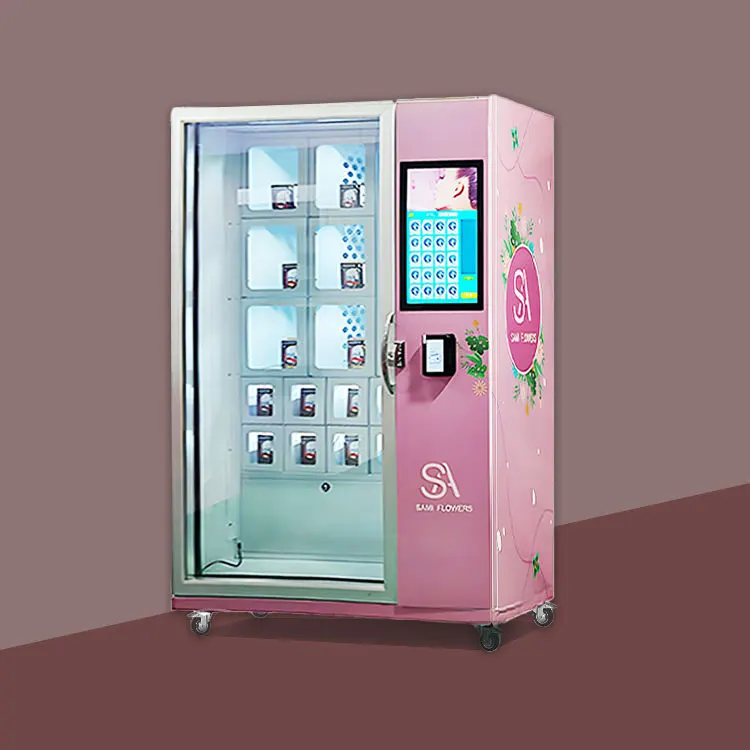 Custom Service Smart Vending Machine Card Reader Lockers Vending Machine Touch Screen Display Cooler For Sale