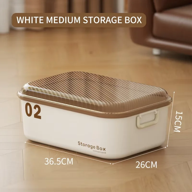 Miscellaneous Storage Box with Lid for Organizing Clothing Snacks Toys in Kitchen & Living Room Use As Basket Storage