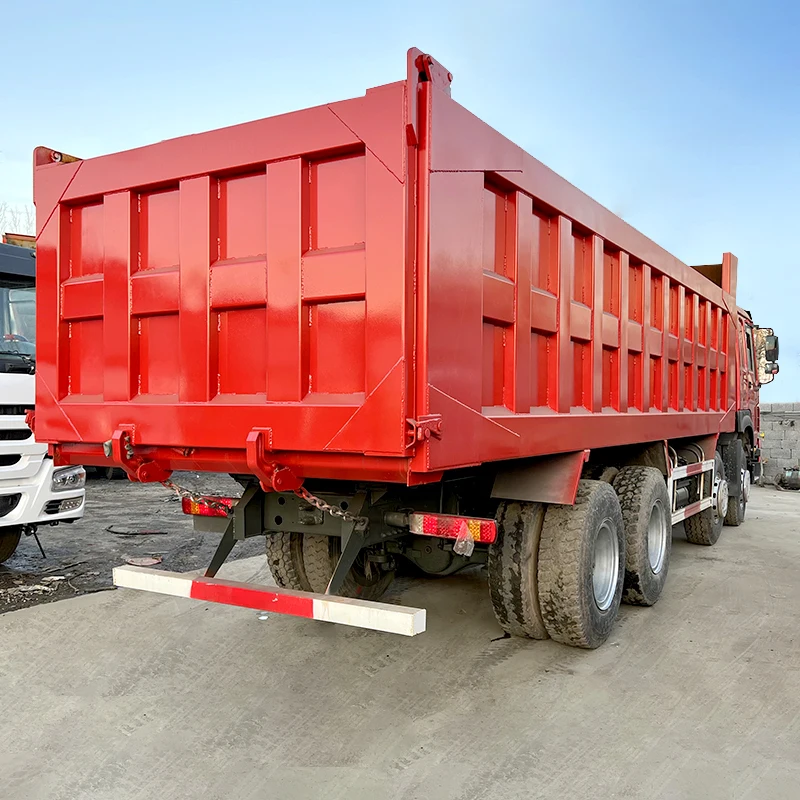 low price cheap howo 8x4 dump truck second hand 375 hp diesel heavy duty truck