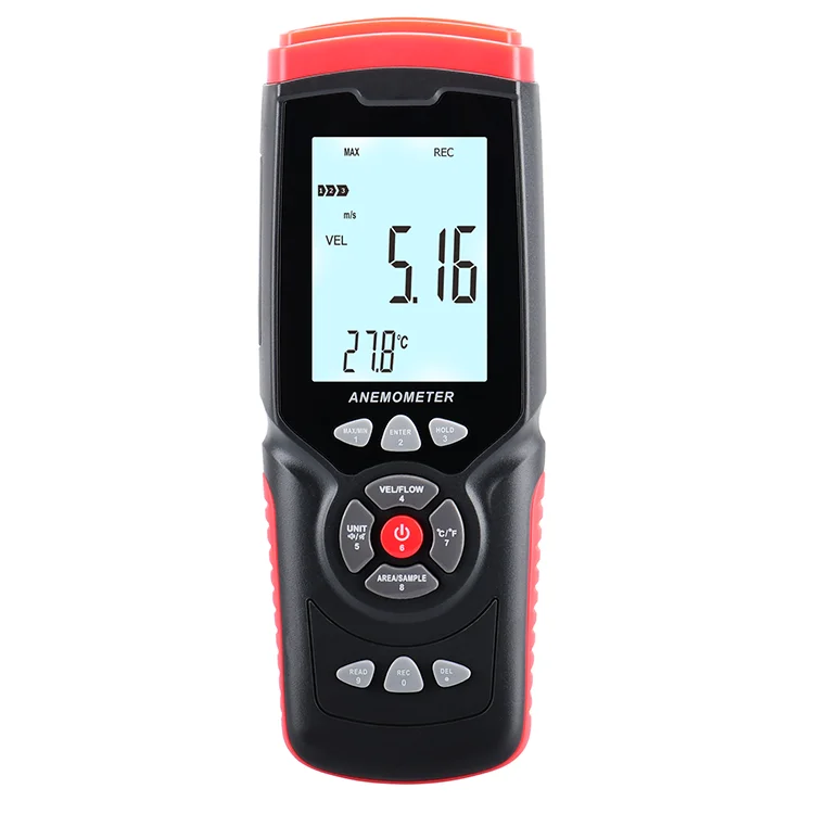 various environments high quality good Wire Air Flow Anemometer  LCD  display Backlight display  Anemometer