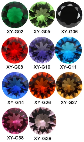 Cheap Ocean Blue Crystal Glass 20mm Round Brilliant Cut Synthetic Fake Diamond