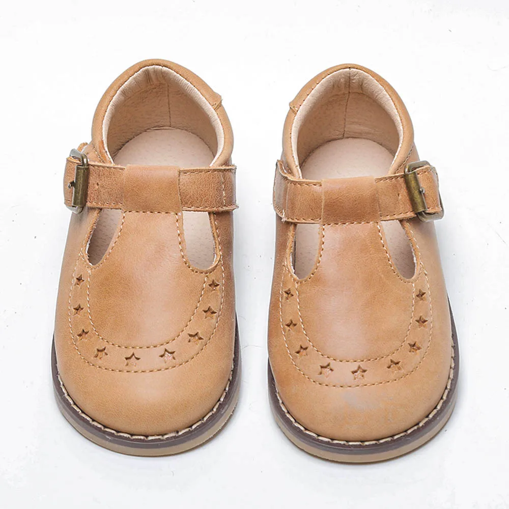 Genuine Leather Summer Sandals Kids Soft Sole Sandals For Unisex Design