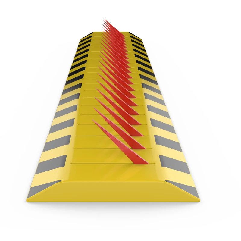 Ankuai High security yellow steel one way tyre killer traffic road spike barrier with remote control tire killer