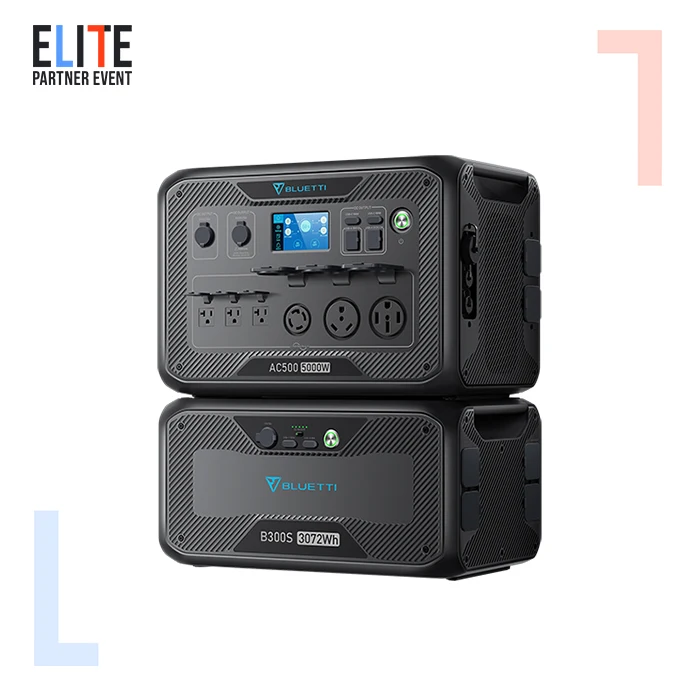 BLUETTI AC500 5000W Solar Generator for Backup Battery at Home