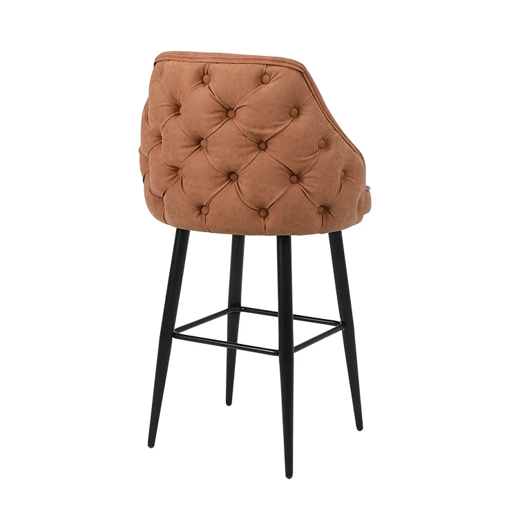 Modern Minimalist Light Luxury Bar Chair Swivel Backrest Armrest High Stool