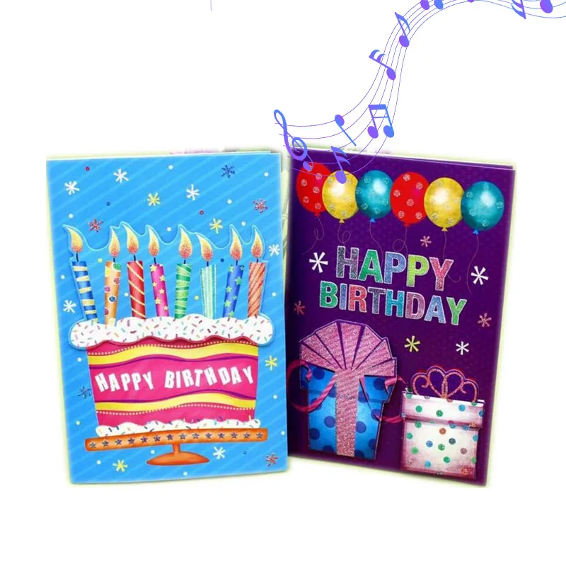 Holiday Gifts Personalized Music Birthday Greeting Card With High Quality Speakers