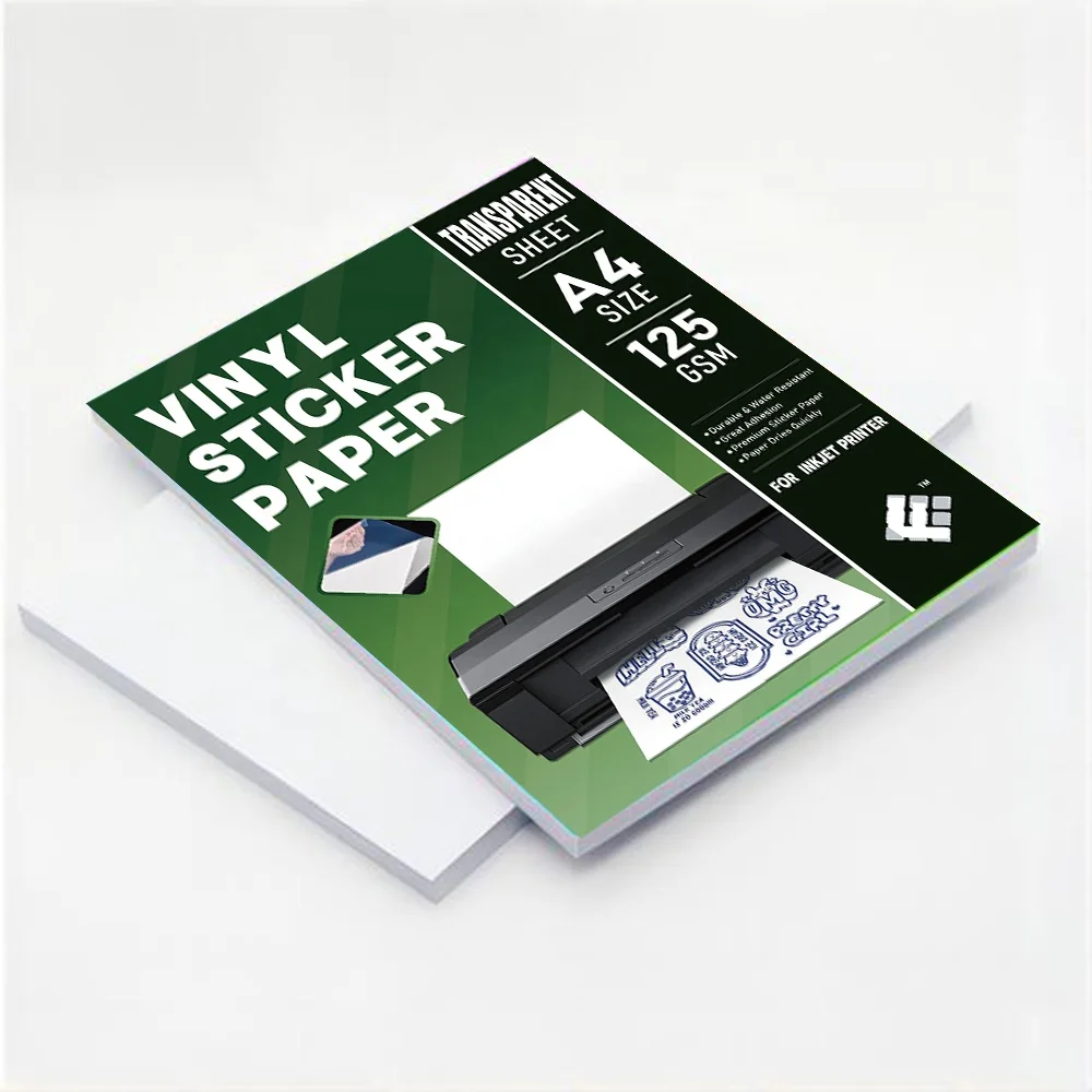 Best Price Fy Clear Self A4 Pvc Vinyl Transparent Large Adhesive Sticker Paper Stickers Rolls