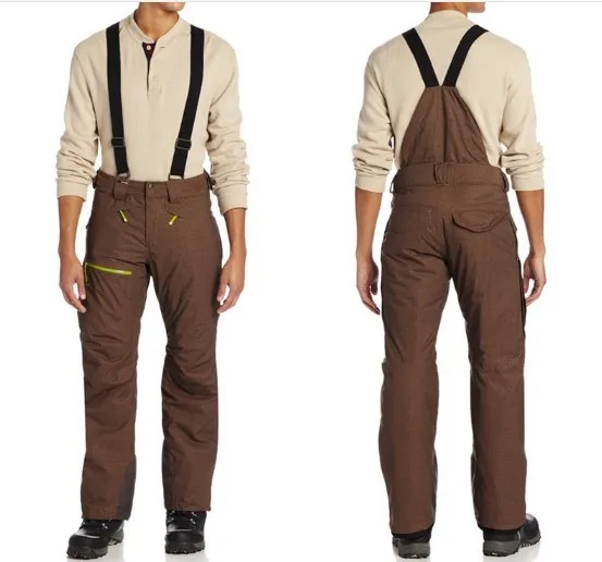 Custom Mens Ski Snow Pants Winter Warm Snowboard Wear with Hanging Belt