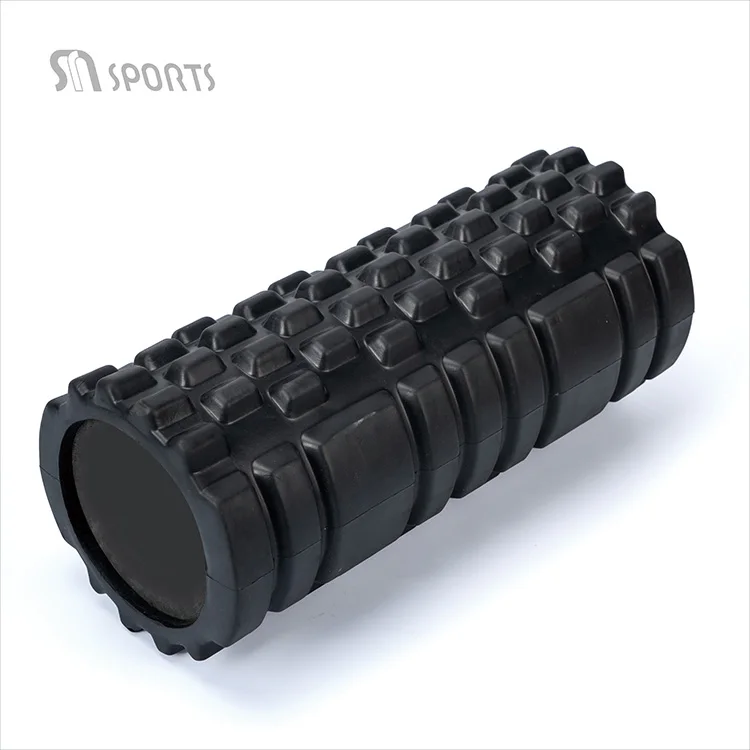 High Density Foam Fitness Gym Exercise Roller Black EVA Yoga Grid