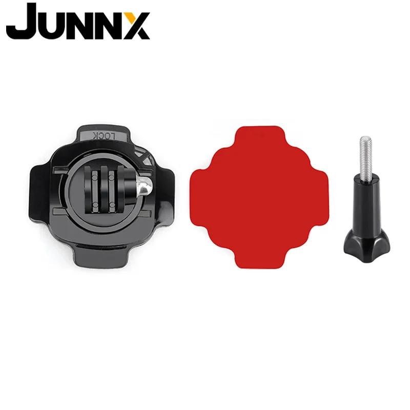 JUNNX Wholesale Price Motorcycle Bike Helmet 360 Degree Rotation Fixed Mount Adhesive Sticker for Gopro Hero Max SJ4000