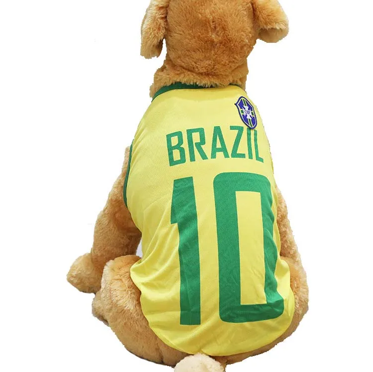 Wholesale Dog Clothing Vest World Cup Uniform Dog Jersey Breathable Spring and Summer Big Dog Sport Vest