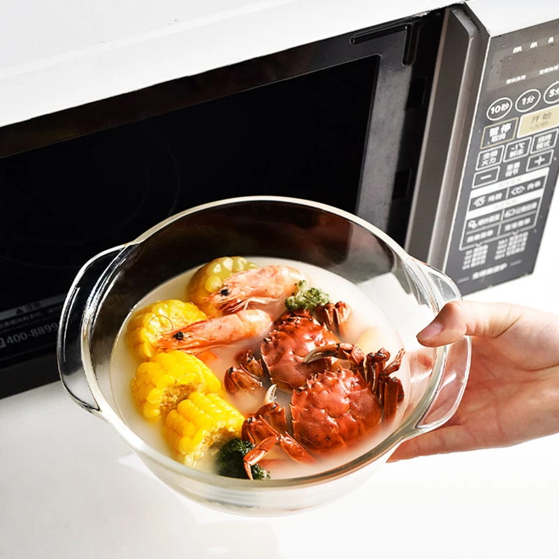 Hot Sale Nonstick Cookware Multifunctional Clear Transparent Glass Cooking Hot Pots With Lids