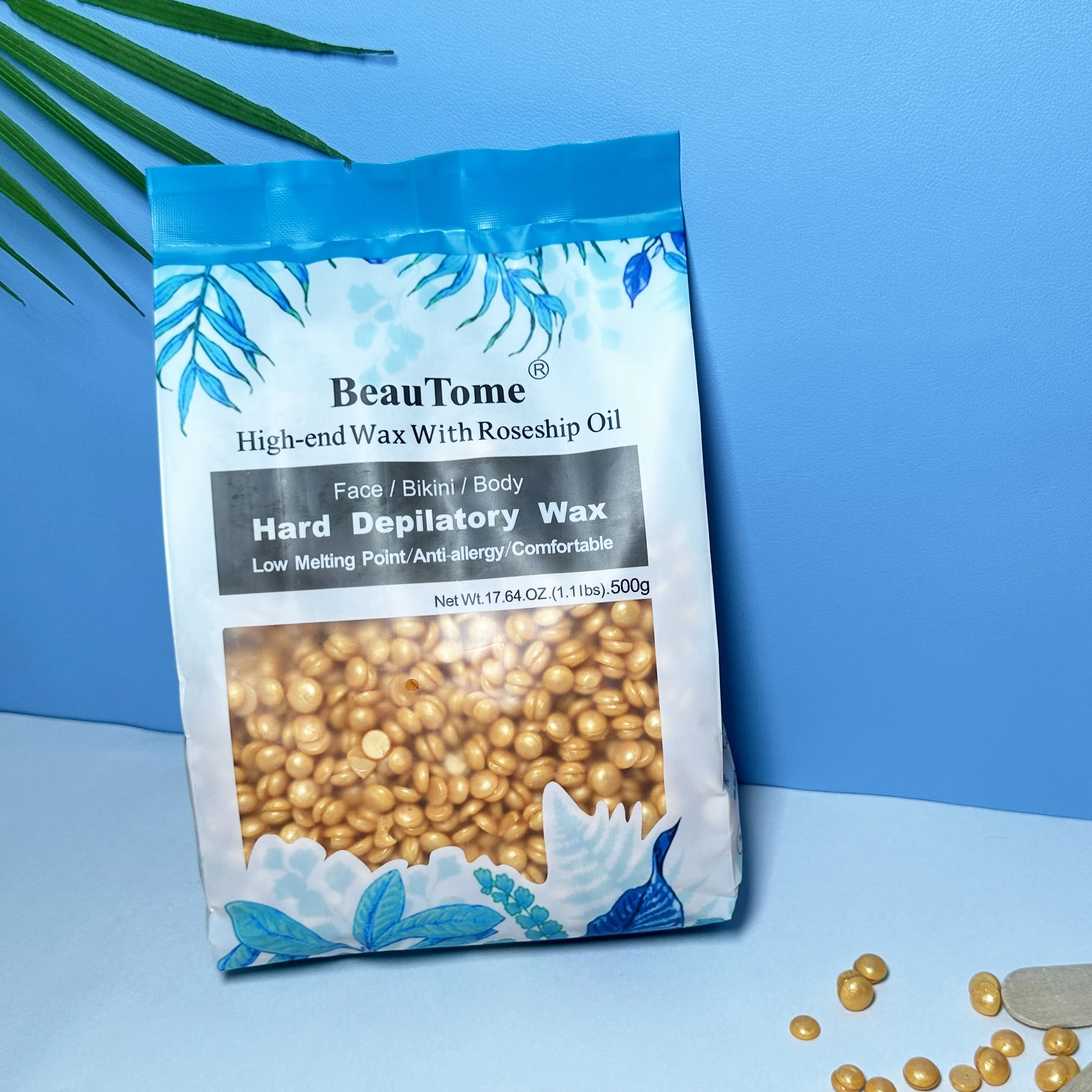 Wholesale customize Paper-Free Brazilian Wax Beads Depilatory Hard Wax Bean For Face Body Armpit Hair Removal 1000g 2.2lb
