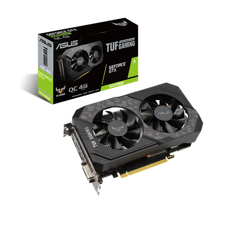 JIESHUO Low Price Computer Placa De Video Card TUF GeForce GTX 1650 SUPER OC Edition 4GB GDDR6 Gaming PC GPU Graphics Card